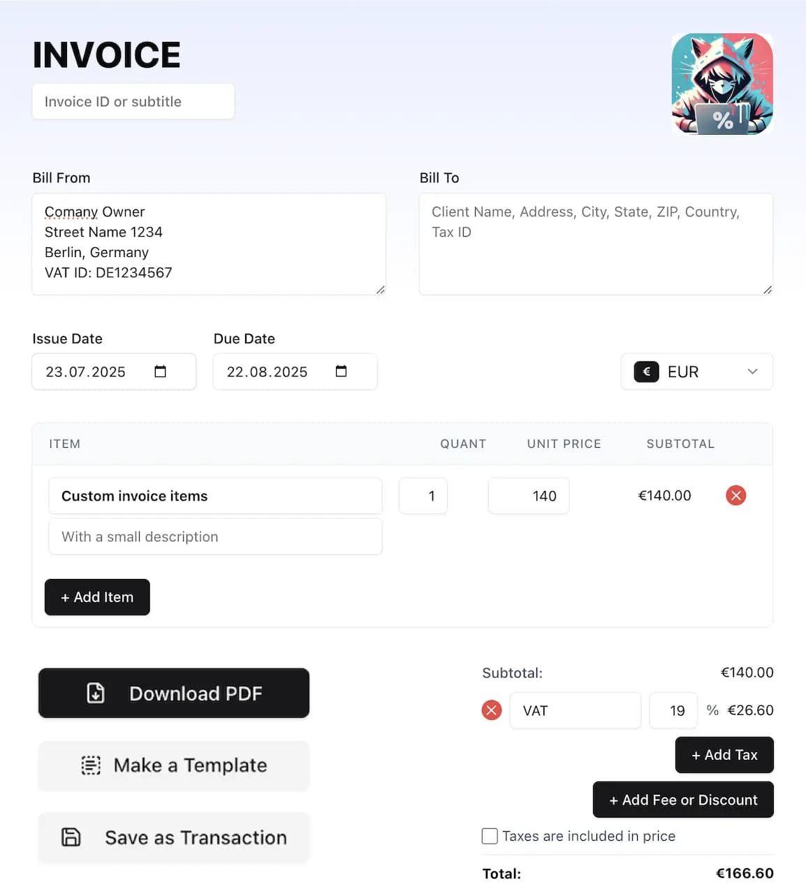 Invoice Generator